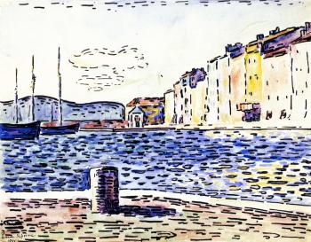 (image for) Handmade oil painting Copy paintings of famous artists Paul Signac's painting, The Port of Saint-Trope - Click Image to Close